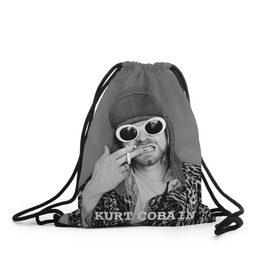 Рюкзак-мешок 3D с принтом Nirvana в Кировске, 100% полиэстер | плотность ткани — 200 г/м2, размер — 35 х 45 см; лямки — толстые шнурки, застежка на шнуровке, без карманов и подкладки | cobain | curt | nirvana | rock | кобейн | курт | рок