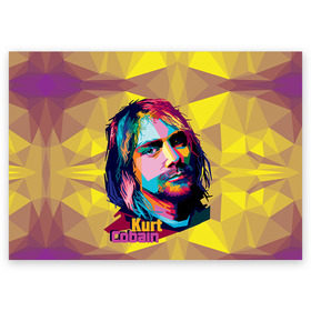 Поздравительная открытка с принтом Nirvana в Кировске, 100% бумага | плотность бумаги 280 г/м2, матовая, на обратной стороне линовка и место для марки
 | cobain | curt | nirvana | rock | абстракт | кобейн | курт | рок