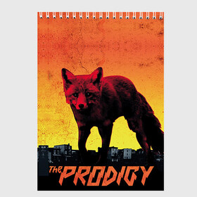 Скетчбук с принтом The Prodigy в Кировске, 100% бумага
 | 48 листов, плотность листов — 100 г/м2, плотность картонной обложки — 250 г/м2. Листы скреплены сверху удобной пружинной спиралью | Тематика изображения на принте: лиса