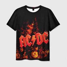 Мужская футболка 3D с принтом AC/DC в Кировске, 100% полиэфир | прямой крой, круглый вырез горловины, длина до линии бедер | ac dc | acdc | rock | рок | эйсидиси