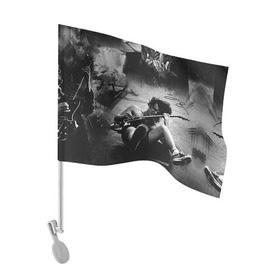 Флаг для автомобиля с принтом AC/DC в Кировске, 100% полиэстер | Размер: 30*21 см | ac dc | acdc | rock | рок | эйсидиси