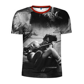 Мужская футболка 3D спортивная с принтом AC/DC в Кировске, 100% полиэстер с улучшенными характеристиками | приталенный силуэт, круглая горловина, широкие плечи, сужается к линии бедра | ac dc | acdc | rock | рок | эйсидиси