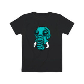 Детская футболка хлопок с принтом Rufus в Кировске, 100% хлопок | круглый вырез горловины, полуприлегающий силуэт, длина до линии бедер | elephant | hotline miami | hotlinemiami | слон
