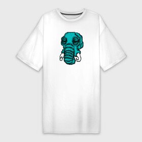 Платье-футболка хлопок с принтом Rufus в Кировске,  |  | elephant | hotline miami | hotlinemiami | слон