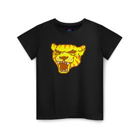 Детская футболка хлопок с принтом Tony в Кировске, 100% хлопок | круглый вырез горловины, полуприлегающий силуэт, длина до линии бедер | hotline miami | hotlinemiami | tiger | тигр