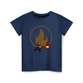 Детская футболка хлопок с принтом Pyro в Кировске, 100% хлопок | круглый вырез горловины, полуприлегающий силуэт, длина до линии бедер | team fortress 2 | зажигательный продукт для пироманов.pyro | поджигатель