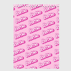 Скетчбук с принтом Barbie в Кировске, 100% бумага
 | 48 листов, плотность листов — 100 г/м2, плотность картонной обложки — 250 г/м2. Листы скреплены сверху удобной пружинной спиралью | Тематика изображения на принте: barbie | барби | кукла