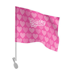 Флаг для автомобиля с принтом Barbie в Кировске, 100% полиэстер | Размер: 30*21 см | barbie | барби | кукла
