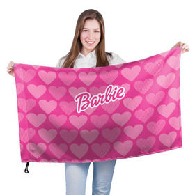 Флаг 3D с принтом Barbie в Кировске, 100% полиэстер | плотность ткани — 95 г/м2, размер — 67 х 109 см. Принт наносится с одной стороны | barbie | барби | кукла