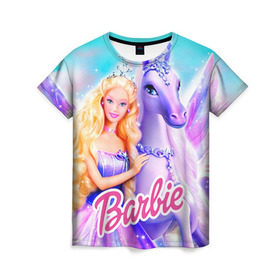 Женская футболка 3D с принтом Barbie в Кировске, 100% полиэфир ( синтетическое хлопкоподобное полотно) | прямой крой, круглый вырез горловины, длина до линии бедер | barbie | барби | кукла