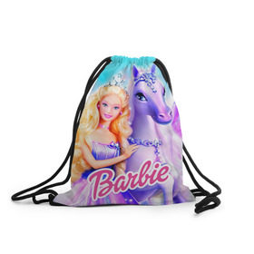 Рюкзак-мешок 3D с принтом Barbie в Кировске, 100% полиэстер | плотность ткани — 200 г/м2, размер — 35 х 45 см; лямки — толстые шнурки, застежка на шнуровке, без карманов и подкладки | barbie | барби | кукла