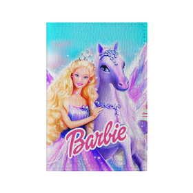 Обложка для паспорта матовая кожа с принтом Barbie в Кировске, натуральная матовая кожа | размер 19,3 х 13,7 см; прозрачные пластиковые крепления | Тематика изображения на принте: barbie | барби | кукла