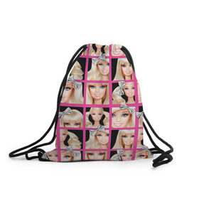 Рюкзак-мешок 3D с принтом Barbie в Кировске, 100% полиэстер | плотность ткани — 200 г/м2, размер — 35 х 45 см; лямки — толстые шнурки, застежка на шнуровке, без карманов и подкладки | Тематика изображения на принте: barbie | барби | кукла