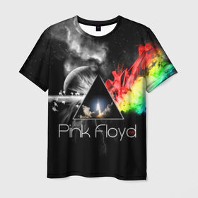 Мужская футболка 3D с принтом Pink Floyd в Кировске, 100% полиэфир | прямой крой, круглый вырез горловины, длина до линии бедер | pink floyd | rock | рок