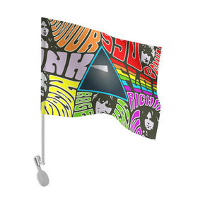 Флаг для автомобиля с принтом Pink Floyd в Кировске, 100% полиэстер | Размер: 30*21 см | pink floyd | rock | рок