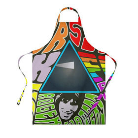 Фартук 3D с принтом Pink Floyd в Кировске, 100% полиэстер | общий размер — 65 х 85 см, ширина нагрудника — 26 см, горловина — 53 см, длина завязок — 54 см, общий обхват в поясе — 173 см. Принт на завязках и на горловине наносится с двух сторон, на основной части фартука — только с внешней стороны | pink floyd | rock | рок