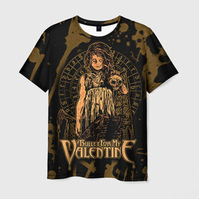 Мужская футболка 3D с принтом Bullet for my valentine в Кировске, 100% полиэфир | прямой крой, круглый вырез горловины, длина до линии бедер | bullet for my valentine
