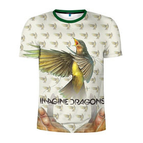 Мужская футболка 3D спортивная с принтом Imagine Dragons в Кировске, 100% полиэстер с улучшенными характеристиками | приталенный силуэт, круглая горловина, широкие плечи, сужается к линии бедра | imagine dragons