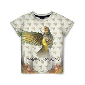 Детская футболка 3D с принтом Imagine Dragons в Кировске, 100% гипоаллергенный полиэфир | прямой крой, круглый вырез горловины, длина до линии бедер, чуть спущенное плечо, ткань немного тянется | imagine dragons