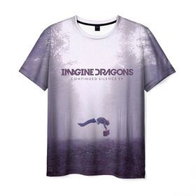 Мужская футболка 3D с принтом Imagine Dragons в Кировске, 100% полиэфир | прямой крой, круглый вырез горловины, длина до линии бедер | Тематика изображения на принте: imagine dragons