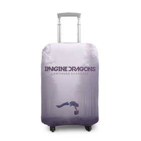 Чехол для чемодана 3D с принтом Imagine Dragons в Кировске, 86% полиэфир, 14% спандекс | двустороннее нанесение принта, прорези для ручек и колес | imagine dragons