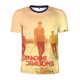 Мужская футболка 3D спортивная с принтом Imagine Dragons в Кировске, 100% полиэстер с улучшенными характеристиками | приталенный силуэт, круглая горловина, широкие плечи, сужается к линии бедра | rock | имэджн драгонз | рок
