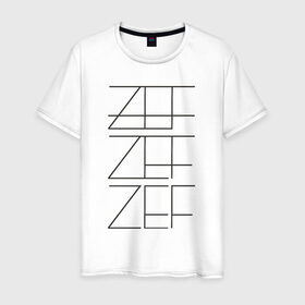 Мужская футболка хлопок с принтом ZEF в Кировске, 100% хлопок | прямой крой, круглый вырез горловины, длина до линии бедер, слегка спущенное плечо. | die antwoord