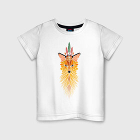 Детская футболка хлопок с принтом Foxy spirit в Кировске, 100% хлопок | круглый вырез горловины, полуприлегающий силуэт, длина до линии бедер | 