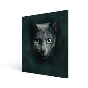 Холст квадратный с принтом Серый кот в Кировске, 100% ПВХ |  | киса | кот | котик | кошка | серый кот