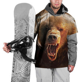 Накидка на куртку 3D с принтом Медведь в Кировске, 100% полиэстер |  | медведь | мишка