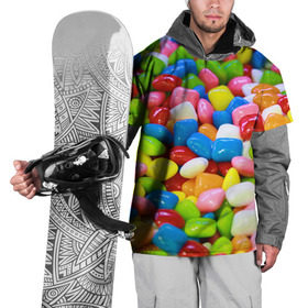 Накидка на куртку 3D с принтом Конфетки в Кировске, 100% полиэстер |  | вкусности | конфеты | мармелад | сладости