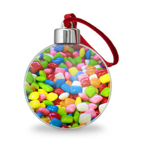 Ёлочный шар с принтом Конфетки в Кировске, Пластик | Диаметр: 77 мм | вкусности | конфеты | мармелад | сладости