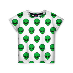 Детская футболка 3D с принтом Пришелец в Кировске, 100% гипоаллергенный полиэфир | прямой крой, круглый вырез горловины, длина до линии бедер, чуть спущенное плечо, ткань немного тянется | инопланетянин | пришелец