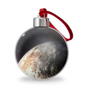 Ёлочный шар с принтом Плутон в Кировске, Пластик | Диаметр: 77 мм | Тематика изображения на принте: космос | планета | плутон