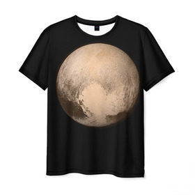 Мужская футболка 3D с принтом Плутон в Кировске, 100% полиэфир | прямой крой, круглый вырез горловины, длина до линии бедер | космос | планета | плутон