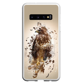 Чехол для Samsung Galaxy S10 с принтом Птица в Кировске, Силикон | Область печати: задняя сторона чехла, без боковых панелей | myparrots | орел | перья | птицы | сокол | хищная