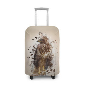 Чехол для чемодана 3D с принтом Птица в Кировске, 86% полиэфир, 14% спандекс | двустороннее нанесение принта, прорези для ручек и колес | myparrots | орел | перья | птицы | сокол | хищная