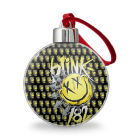 Ёлочный шар с принтом Blink 182 в Кировске, Пластик | Диаметр: 77 мм | 