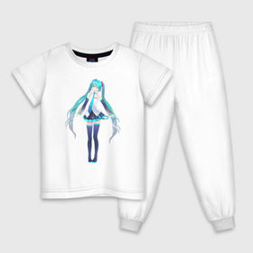 Детская пижама хлопок с принтом Hatsune Miku в Кировске, 100% хлопок |  брюки и футболка прямого кроя, без карманов, на брюках мягкая резинка на поясе и по низу штанин
 | anime | hatsune | miku | аниме | мику | хатсуне