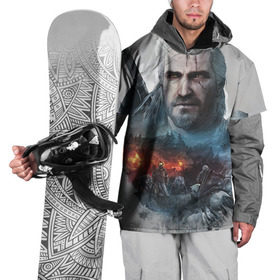 Накидка на куртку 3D с принтом Witcher в Кировске, 100% полиэстер |  | ведьмак