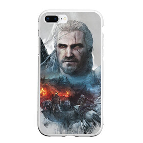 Чехол для iPhone 7Plus/8 Plus матовый с принтом Witcher в Кировске, Силикон | Область печати: задняя сторона чехла, без боковых панелей | ведьмак