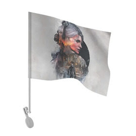 Флаг для автомобиля с принтом Девушки Ведьмака в Кировске, 100% полиэстер | Размер: 30*21 см | ведьмак