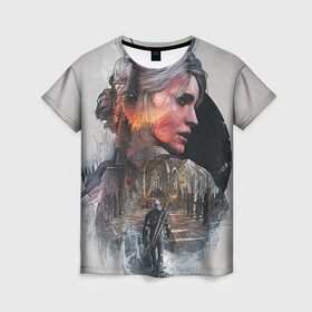 Женская футболка 3D с принтом Девушки Ведьмака в Кировске, 100% полиэфир ( синтетическое хлопкоподобное полотно) | прямой крой, круглый вырез горловины, длина до линии бедер | ведьмак