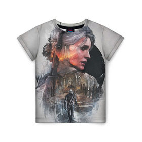 Детская футболка 3D с принтом Девушки Ведьмака в Кировске, 100% гипоаллергенный полиэфир | прямой крой, круглый вырез горловины, длина до линии бедер, чуть спущенное плечо, ткань немного тянется | ведьмак