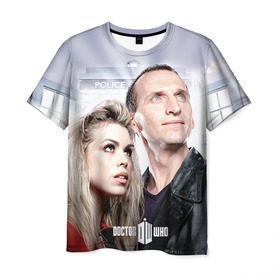 Мужская футболка 3D с принтом Доктор кто в Кировске, 100% полиэфир | прямой крой, круглый вырез горловины, длина до линии бедер | doctor who | доктор кто | сериал