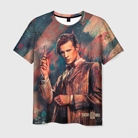 Мужская футболка 3D с принтом Доктор кто в Кировске, 100% полиэфир | прямой крой, круглый вырез горловины, длина до линии бедер | doctor who | доктор кто | сериал