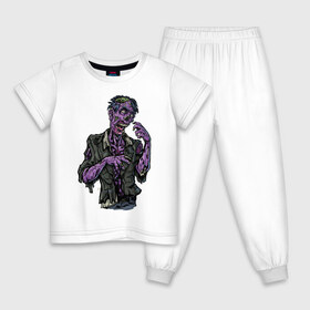 Детская пижама хлопок с принтом Ходячие мертвецы в Кировске, 100% хлопок |  брюки и футболка прямого кроя, без карманов, на брюках мягкая резинка на поясе и по низу штанин
 | зомби
