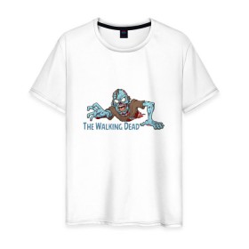 Мужская футболка хлопок с принтом Ходячие мертвецы в Кировске, 100% хлопок | прямой крой, круглый вырез горловины, длина до линии бедер, слегка спущенное плечо. | зомби