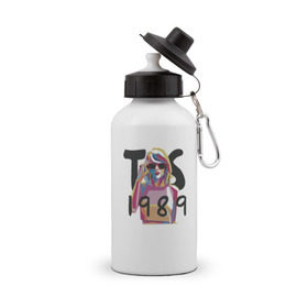 Бутылка спортивная с принтом Taylor Swift в Кировске, металл | емкость — 500 мл, в комплекте две пластиковые крышки и карабин для крепления | тейлор элисон свифт