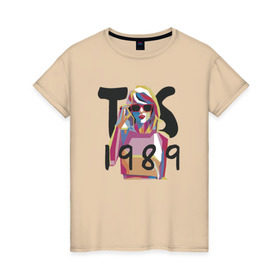 Женская футболка хлопок с принтом Taylor Swift в Кировске, 100% хлопок | прямой крой, круглый вырез горловины, длина до линии бедер, слегка спущенное плечо | тейлор элисон свифт